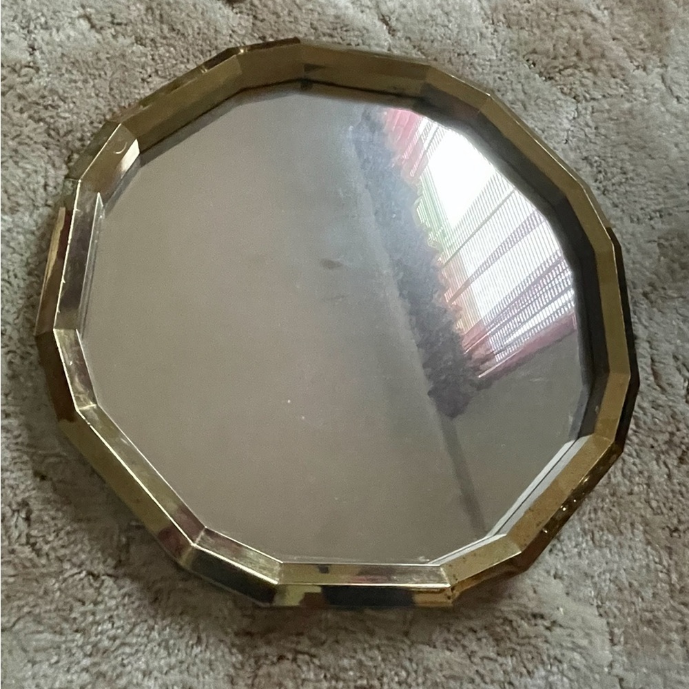 Vintage 15”x15” Homco Home Interior Gold Octagon Mirror